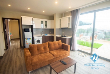 A 1 bedroom apartment with huge balcony and lake view in Nhat chieu, Tay ho